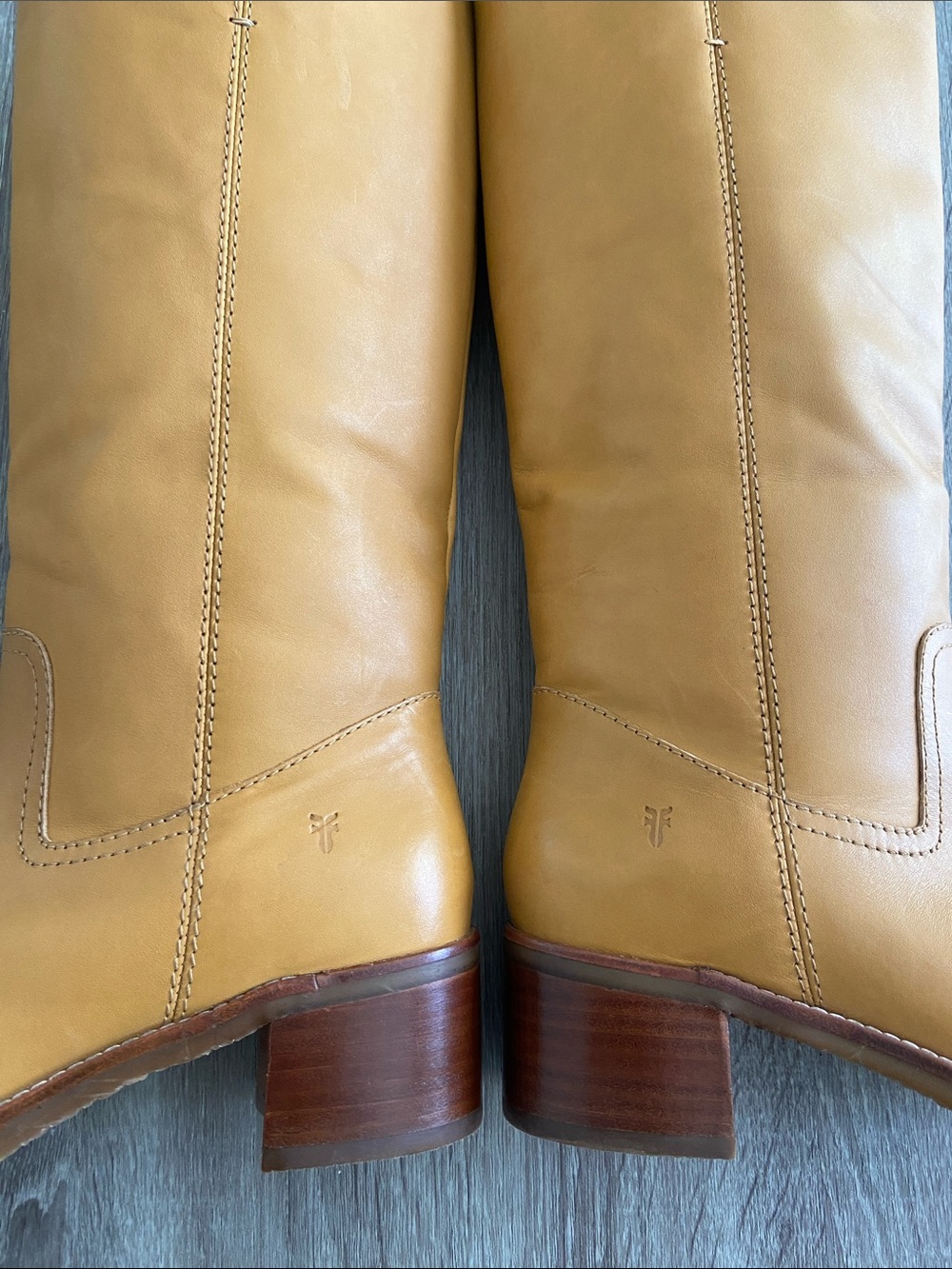 Frye Tall Leather Boots in Mustard Yellow - Picture 7 of 11